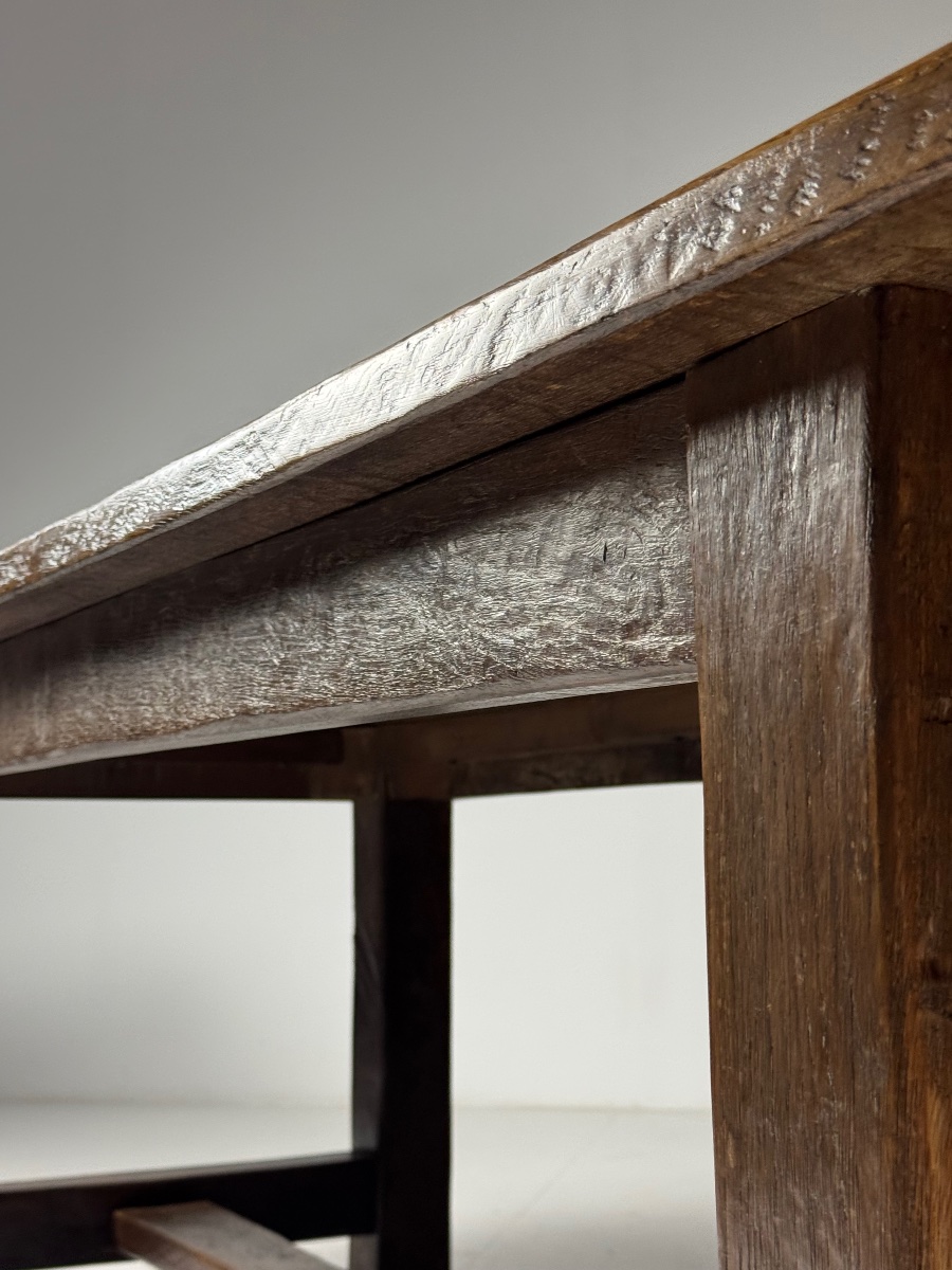 Belgian Monastic Table, 280 Cm, Made Of Oak-photo-3