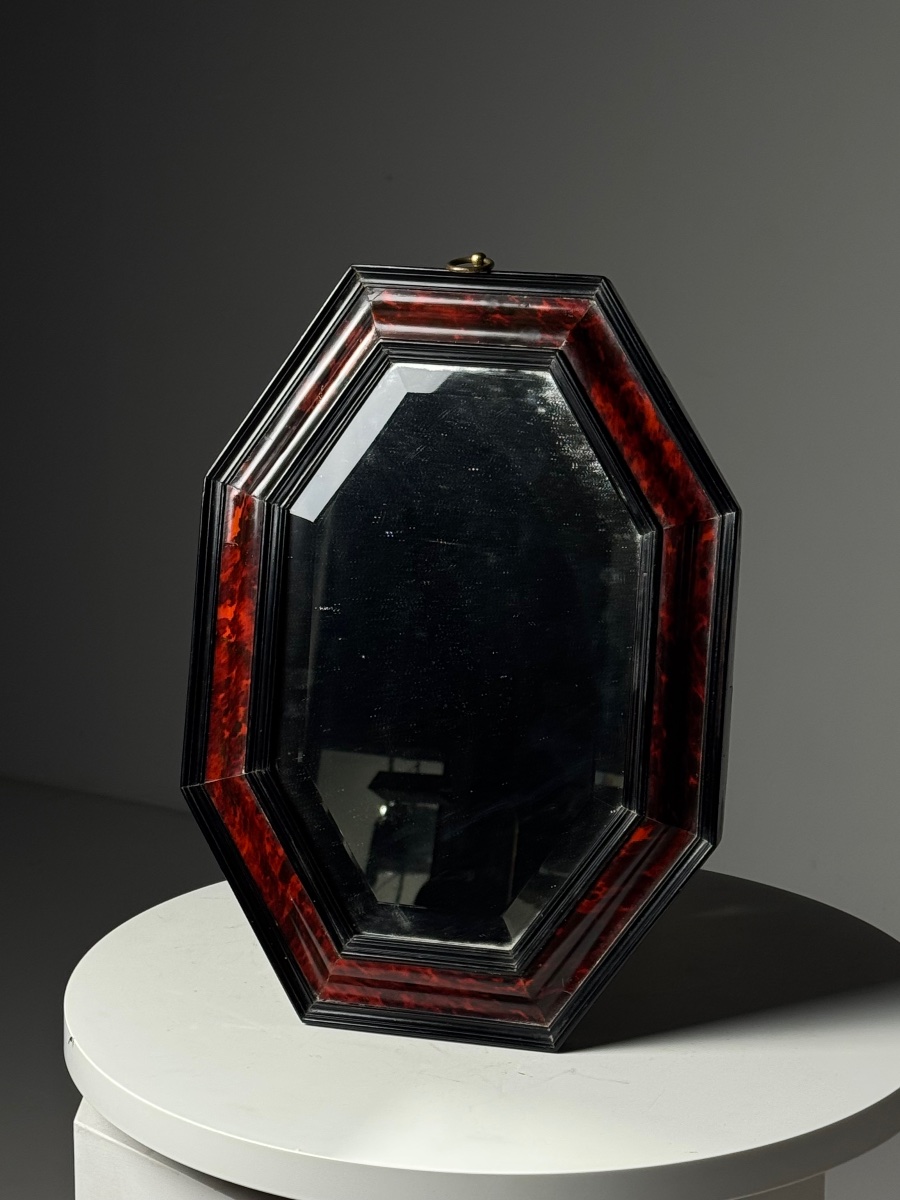 Miroir en forme de tortue, XIXe siècle, octogonal-photo-4