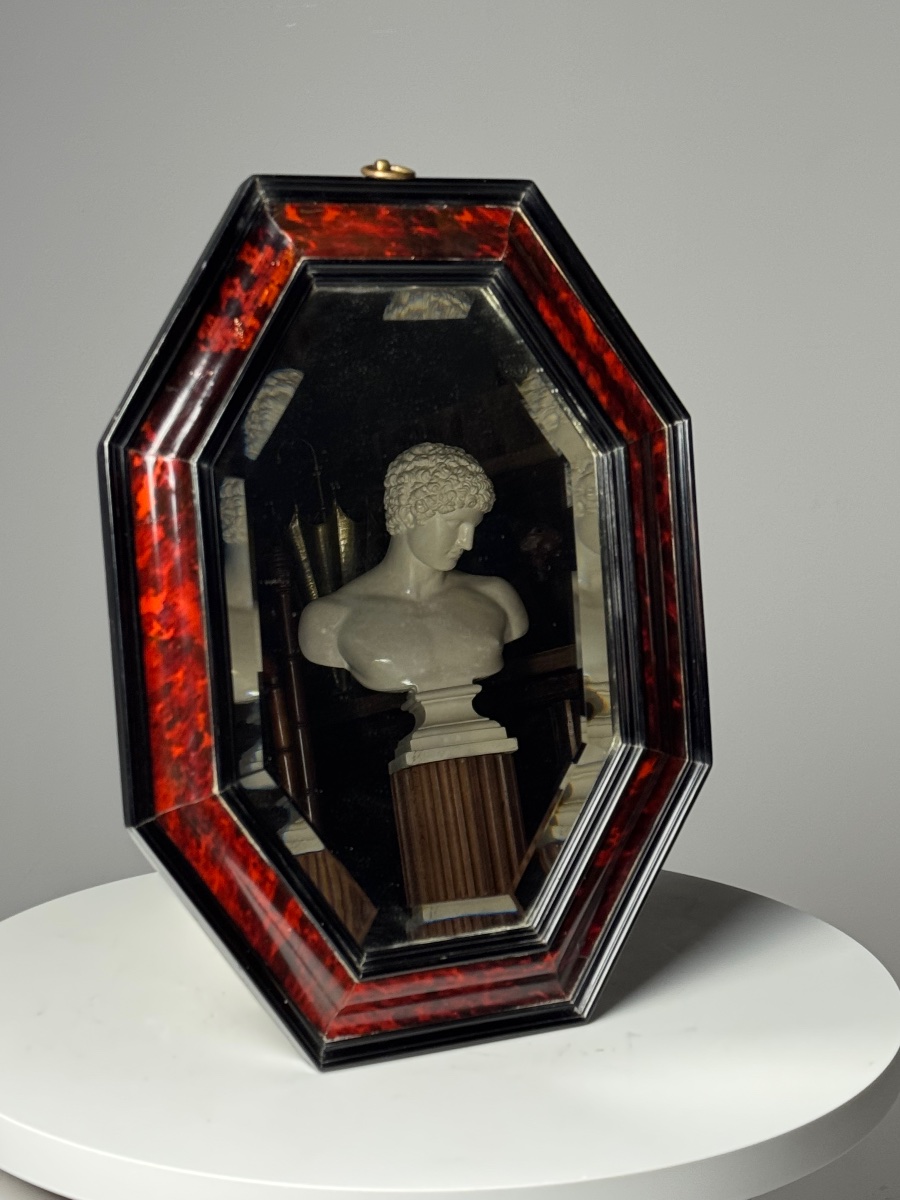 Miroir en forme de tortue, XIXe siècle, octogonal-photo-5