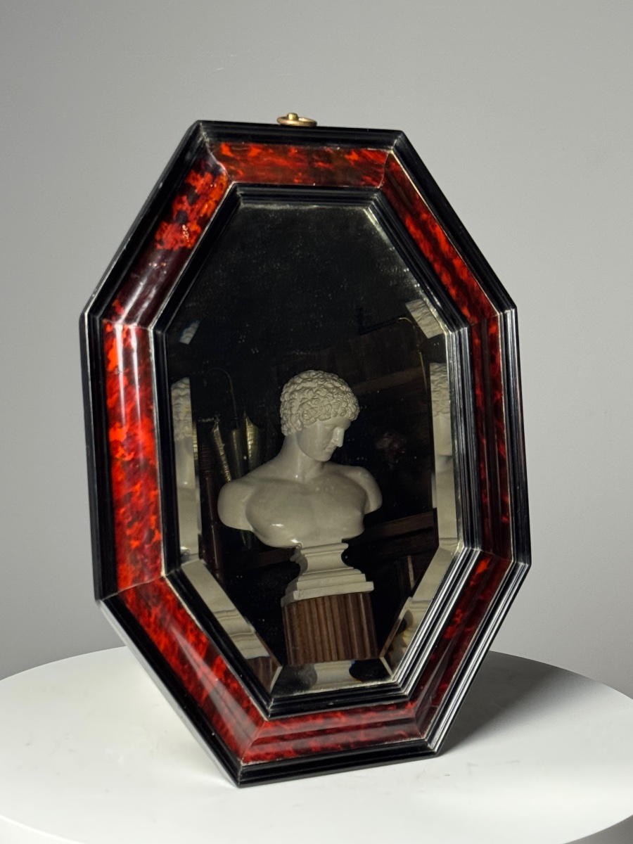 Miroir en forme de tortue, XIXe siècle, octogonal