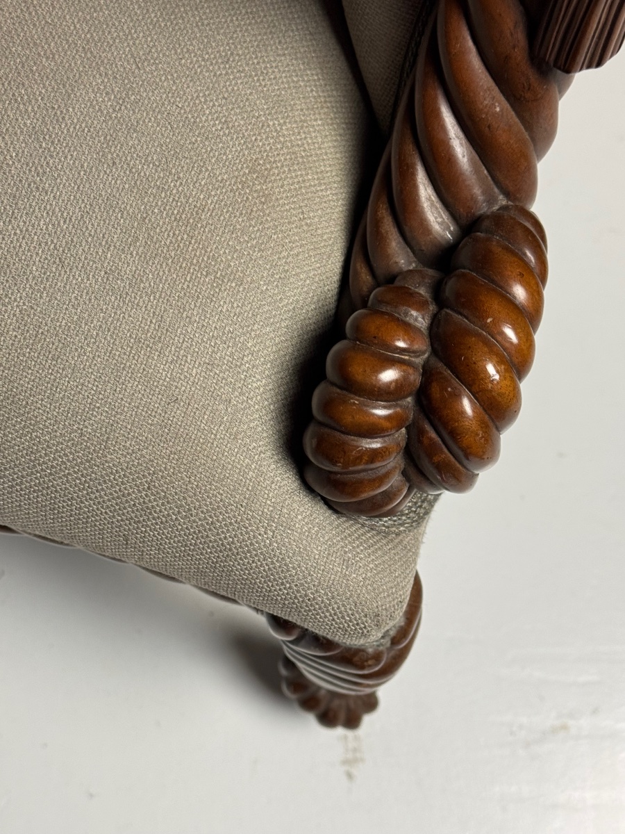 Set Of 2 Napoleon III-style Rope-upholstered Armchairs-photo-4
