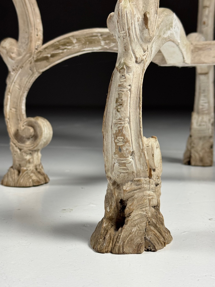 Handcrafted French Side Table With A Belgian Marble Top-photo-5