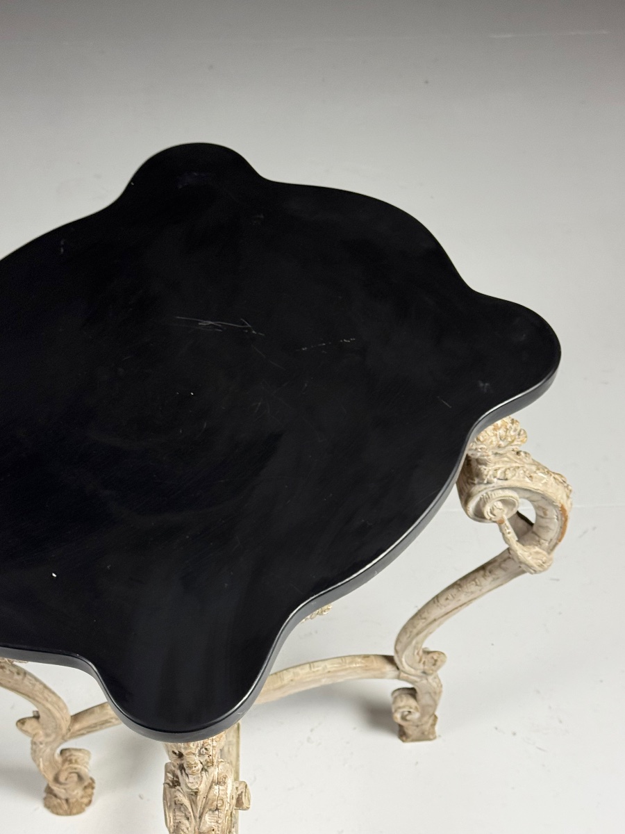 Handcrafted French Side Table With A Belgian Marble Top-photo-7