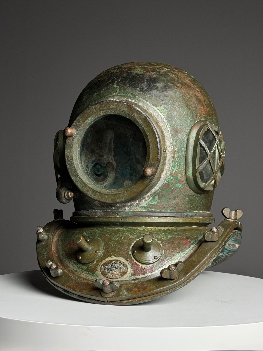 Casque de plongée coréen / japonais, 1920-1960-photo-3