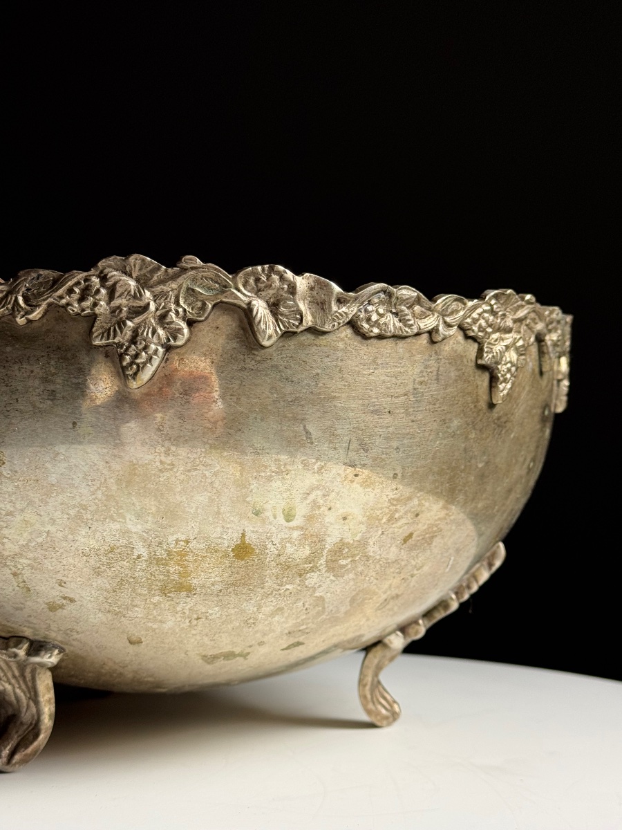 Vintage Grapes Champagne Glass-photo-2