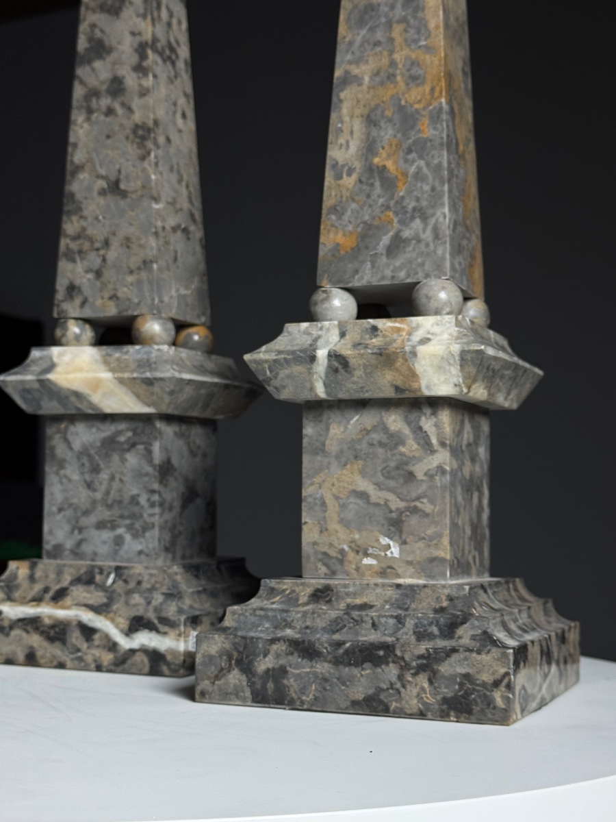 Set Of 2 Italian Obelisks From The 20th Century-photo-4