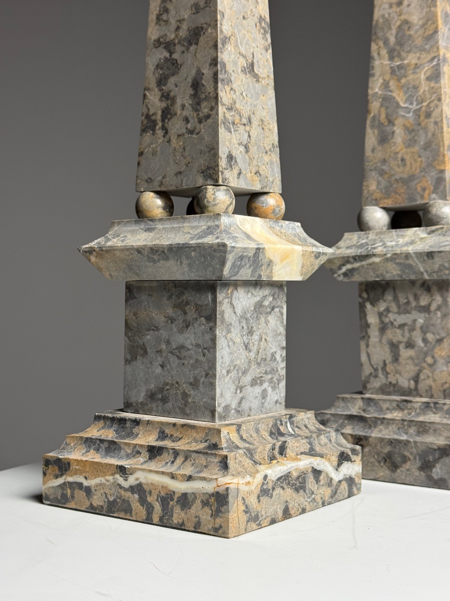 Set Of 2 Italian Obelisks From The 20th Century-photo-4