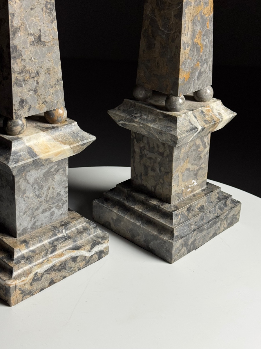 Set Of 2 Italian Obelisks From The 20th Century-photo-5
