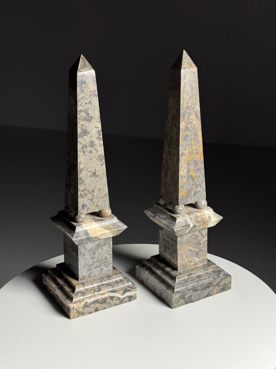Set Of 2 Italian Obelisks From The 20th Century-photo-7