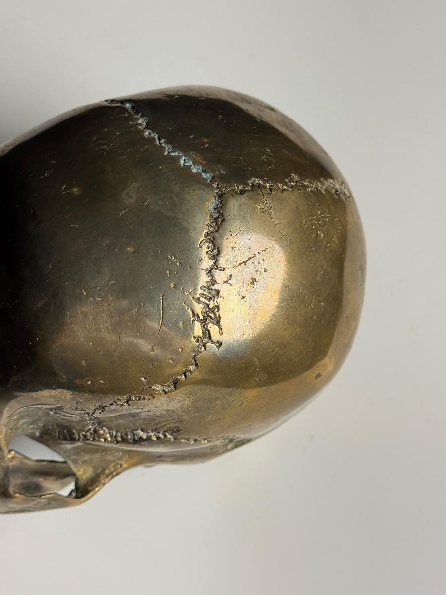 Bronze Skull, Early 20th Century-photo-2