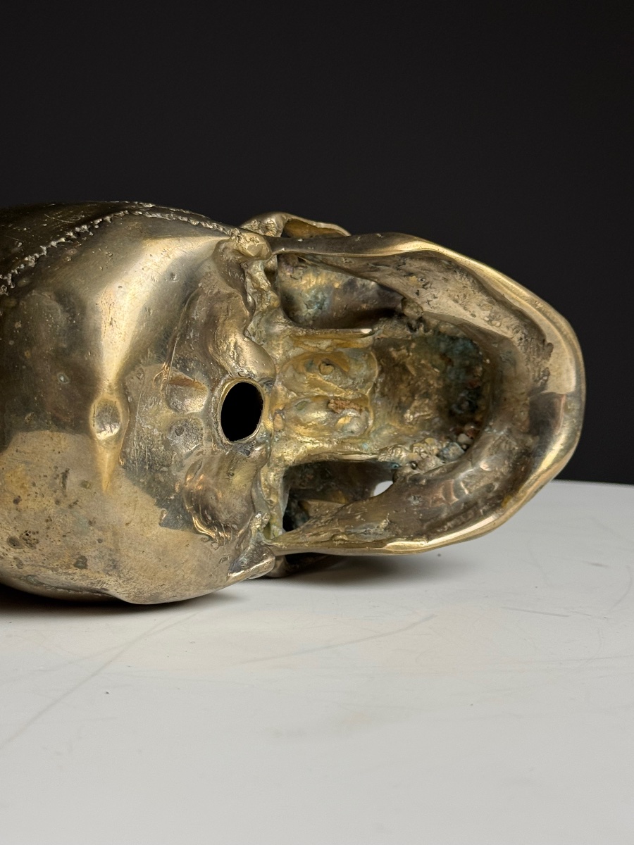 Bronze Skull, Early 20th Century-photo-1