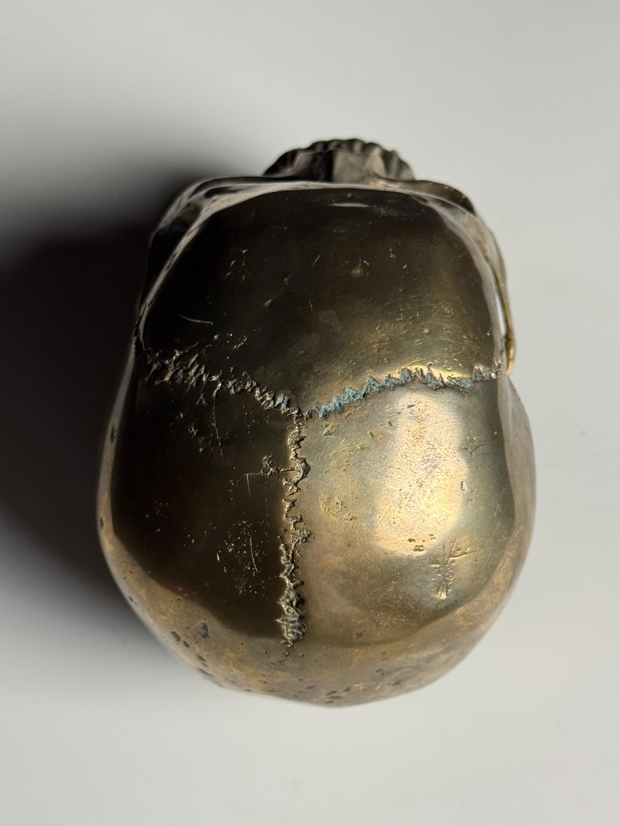 Bronze Skull, Early 20th Century-photo-4