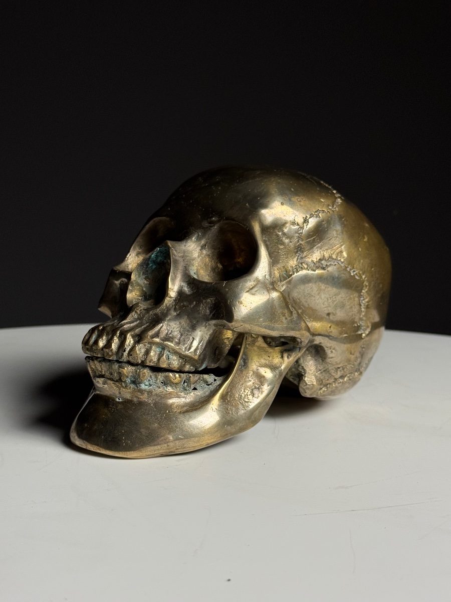 Bronze Skull, Early 20th Century-photo-7