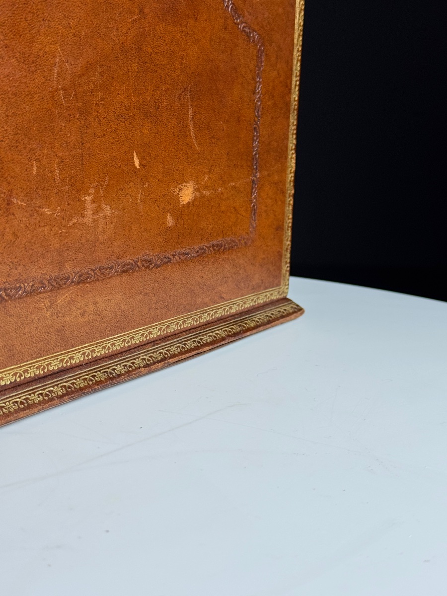 Porte-lettres en cuir du XXe siècle-photo-4