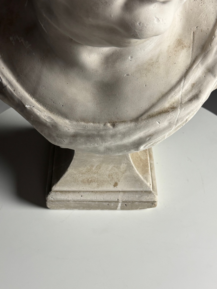 Buste de l'empereur romain Vitellius, en plâtre-photo-7