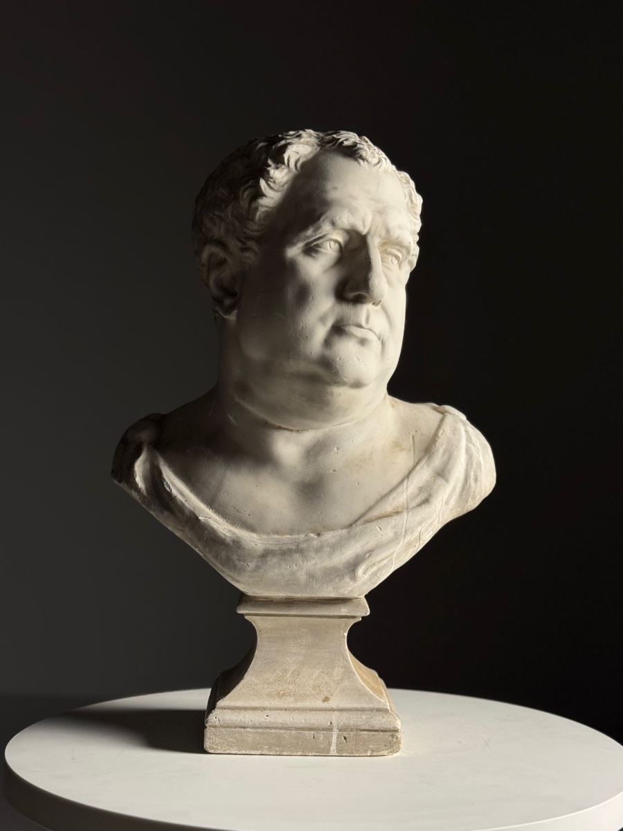 Buste de l'empereur romain Vitellius, en plâtre