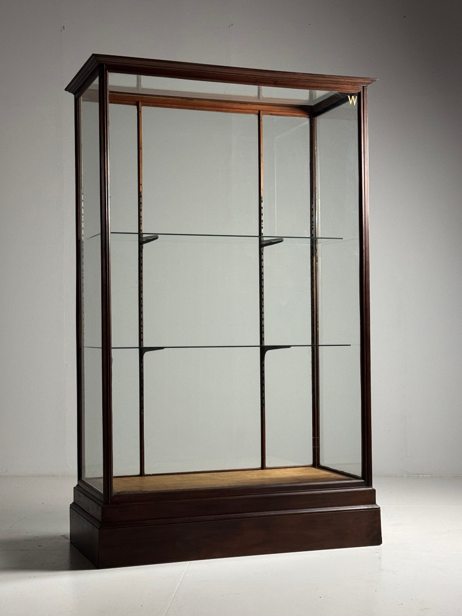 Mahogany Museum Display Case, Circa 1920-photo-3