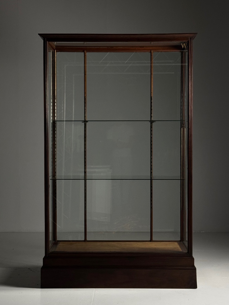 Mahogany Museum Display Case, Circa 1920-photo-3