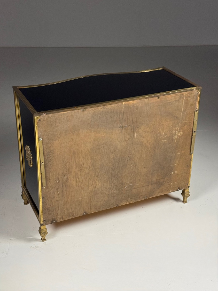 Commode de style mid-century de couleur dorée, d'origine italienne-photo-3