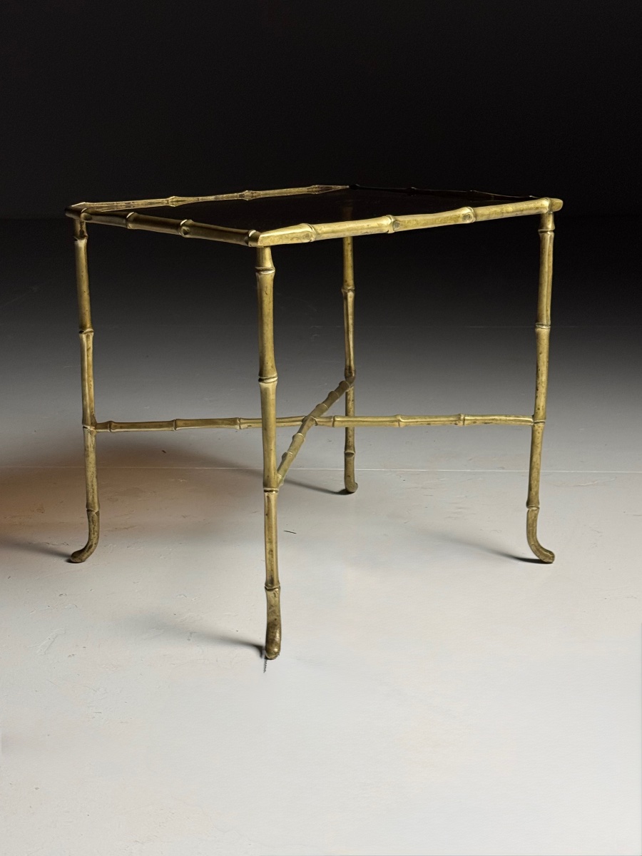Faux Bamboo Side Table -photo-3