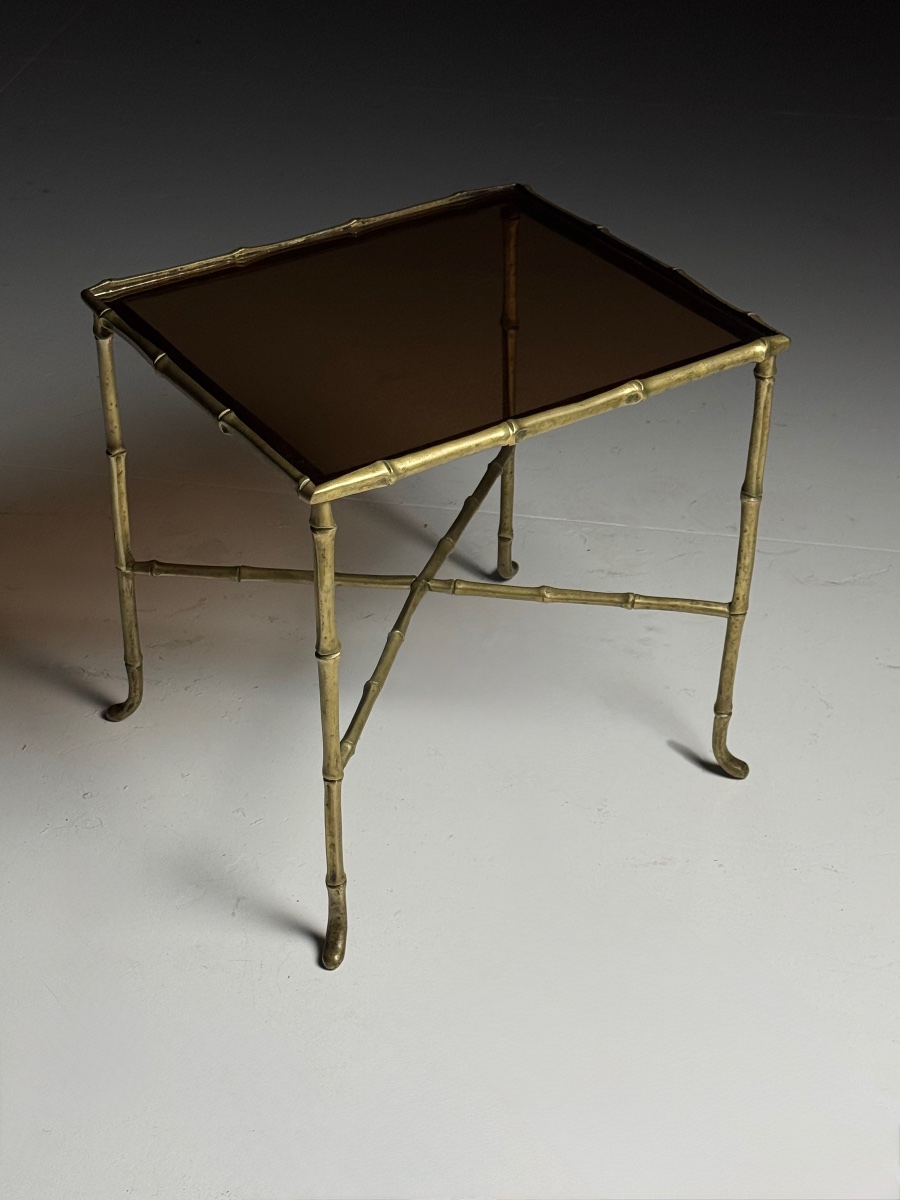 Faux Bamboo Side Table -photo-1