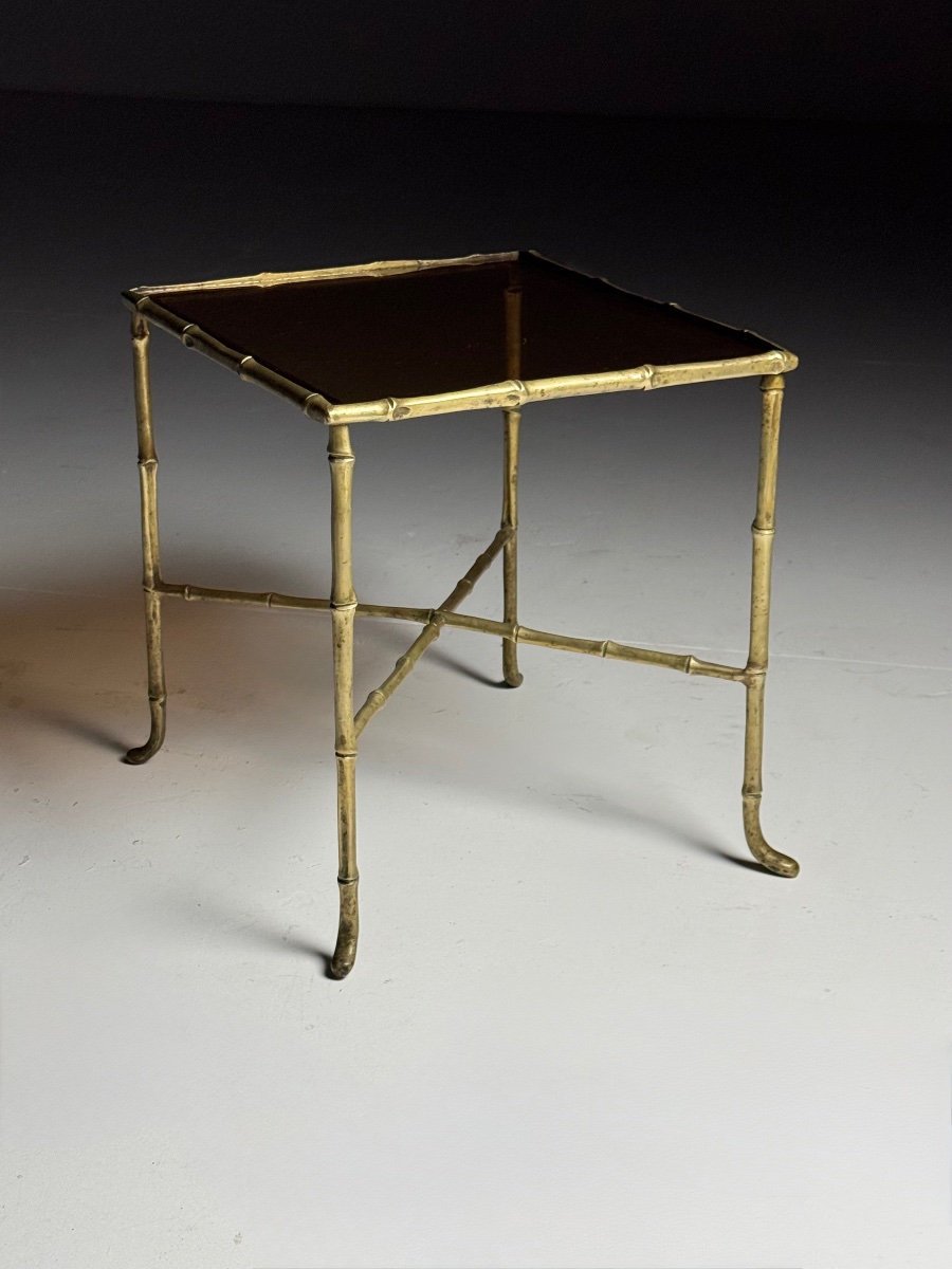 Faux Bamboo Side Table 