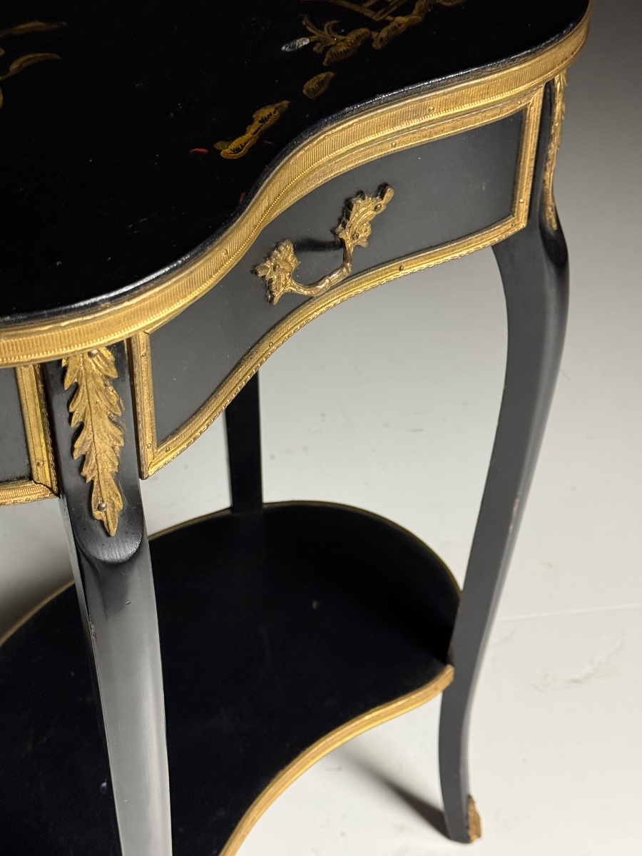 Set Of 2 Chinoiserie-style Nightstands -photo-4