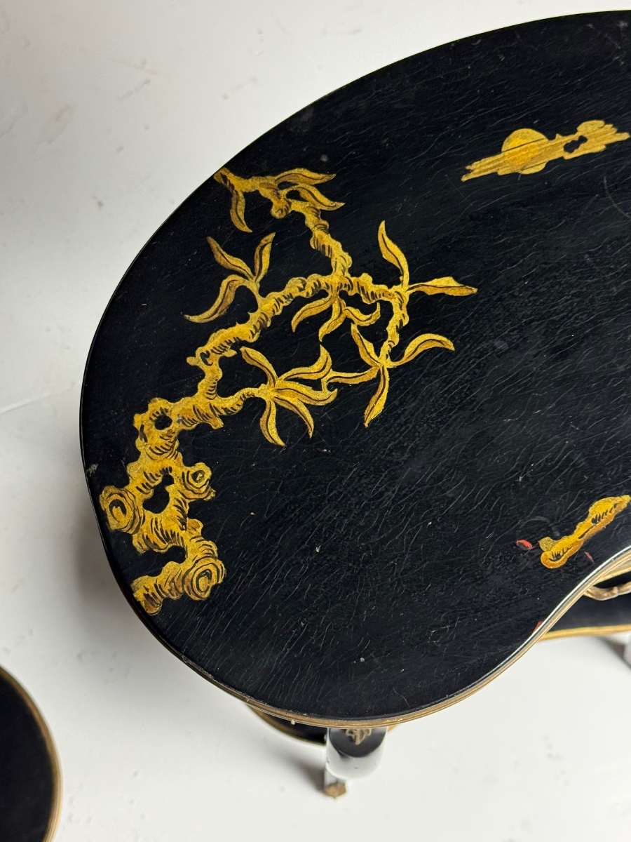 Set Of 2 Chinoiserie-style Nightstands -photo-2