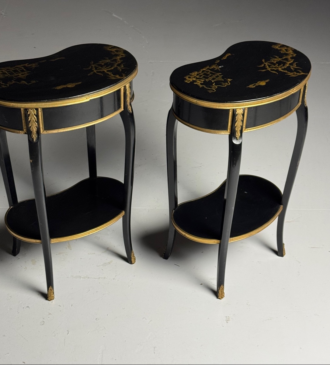 Set Of 2 Chinoiserie-style Nightstands -photo-4
