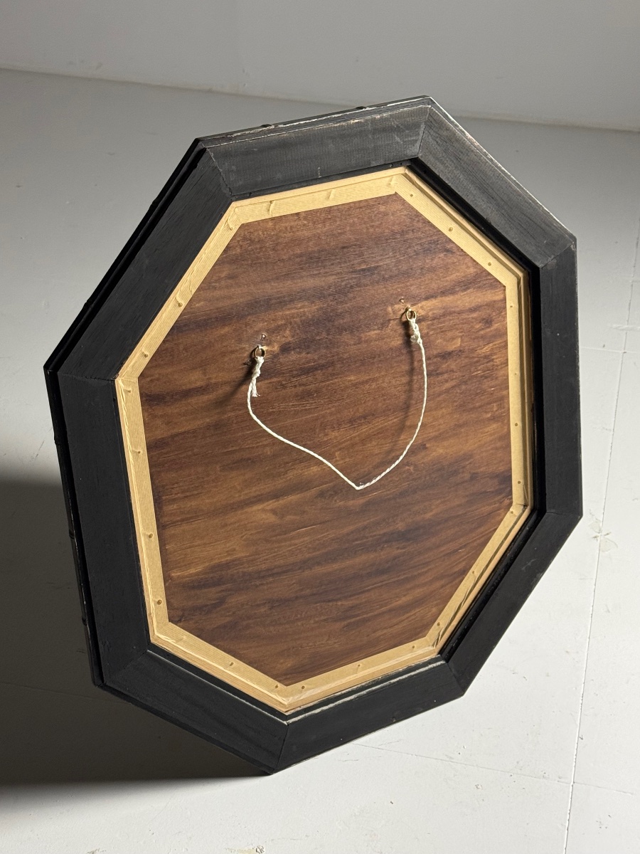 Miroir octogonal faux bambou-photo-3