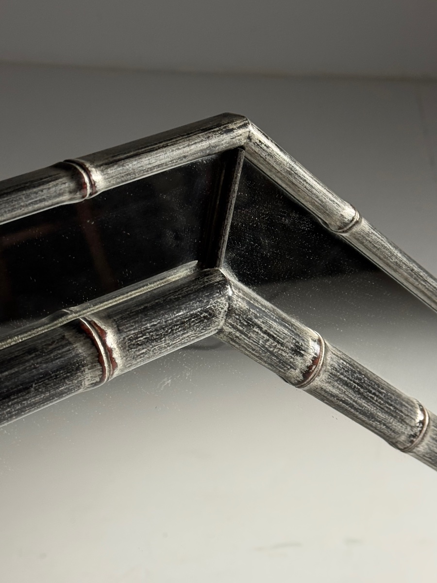 Miroir octogonal faux bambou-photo-5