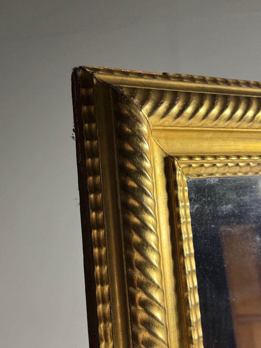 19th-century French Ribbed-frame Mirror, 187 Cm-photo-2