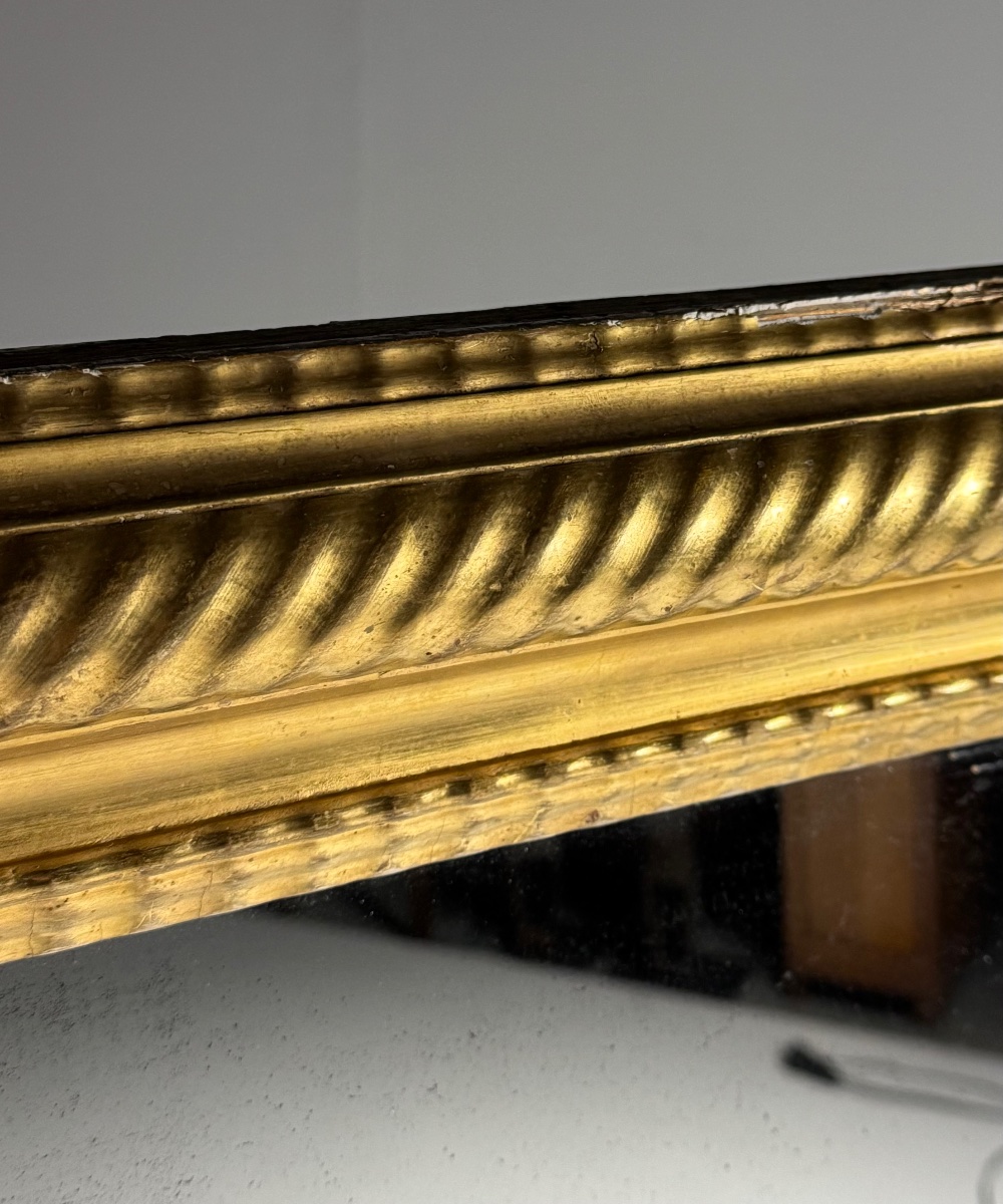 19th-century French Ribbed-frame Mirror, 187 Cm-photo-3