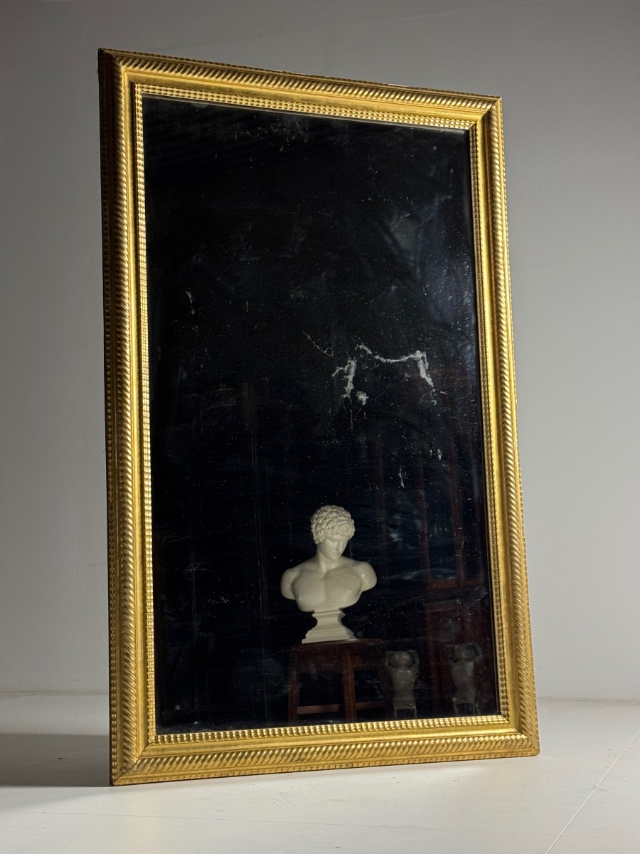 19th-century French Ribbed-frame Mirror, 187 Cm