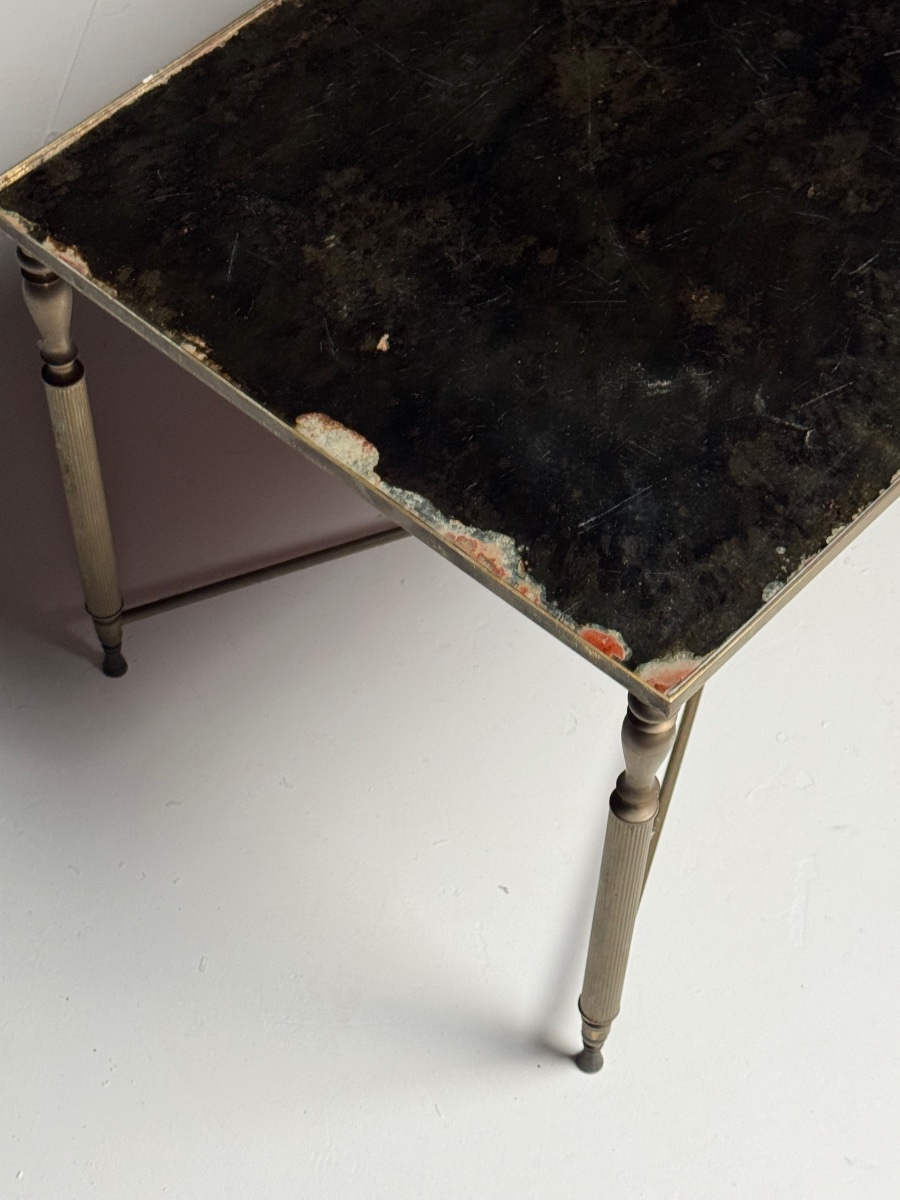 Table basse des années 60 avec miroir-photo-3