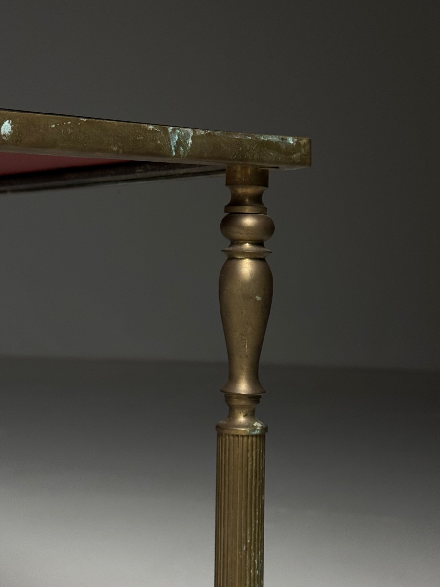 Table basse des années 60 avec miroir-photo-4