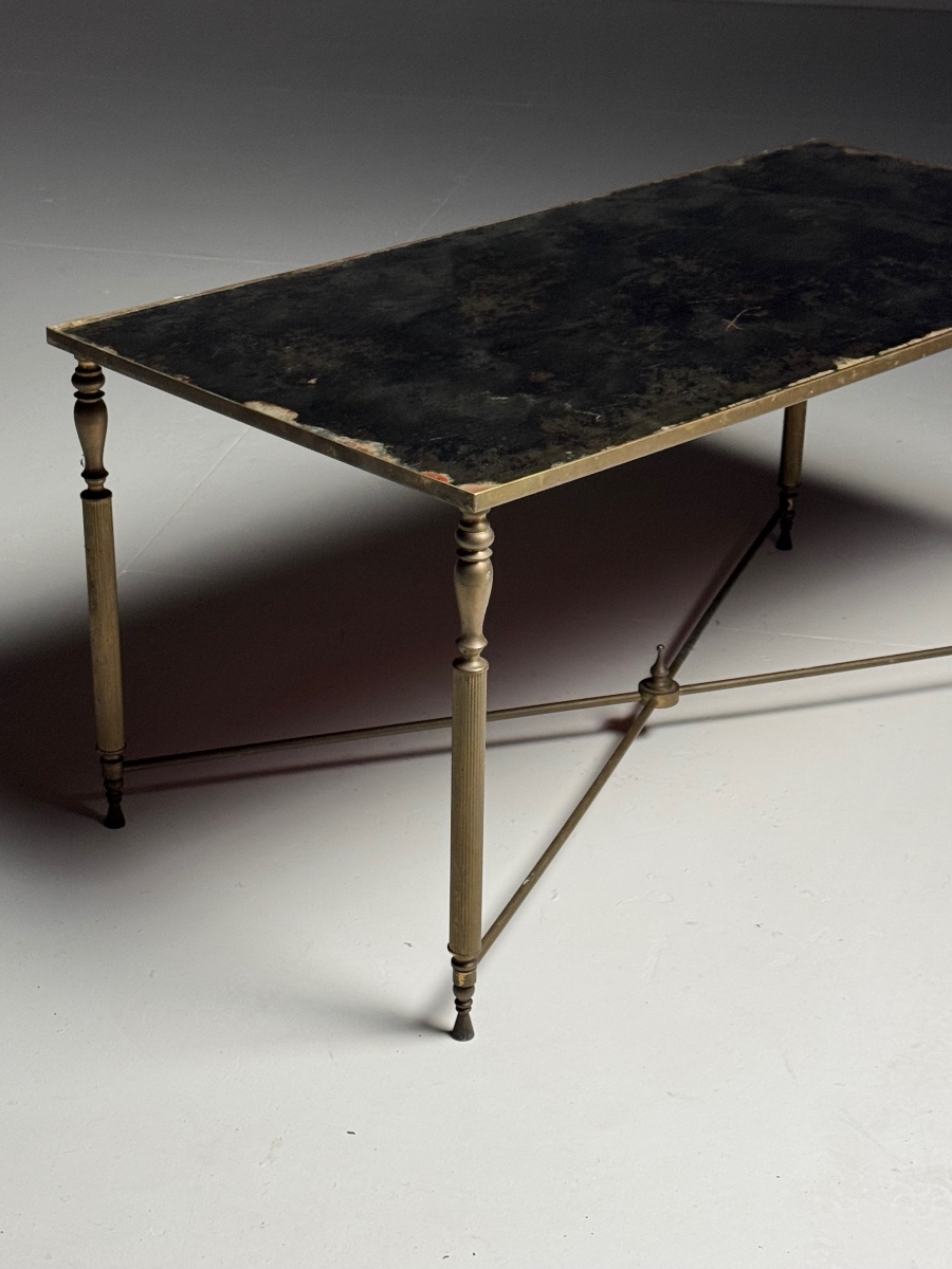 Table basse des années 60 avec miroir-photo-2
