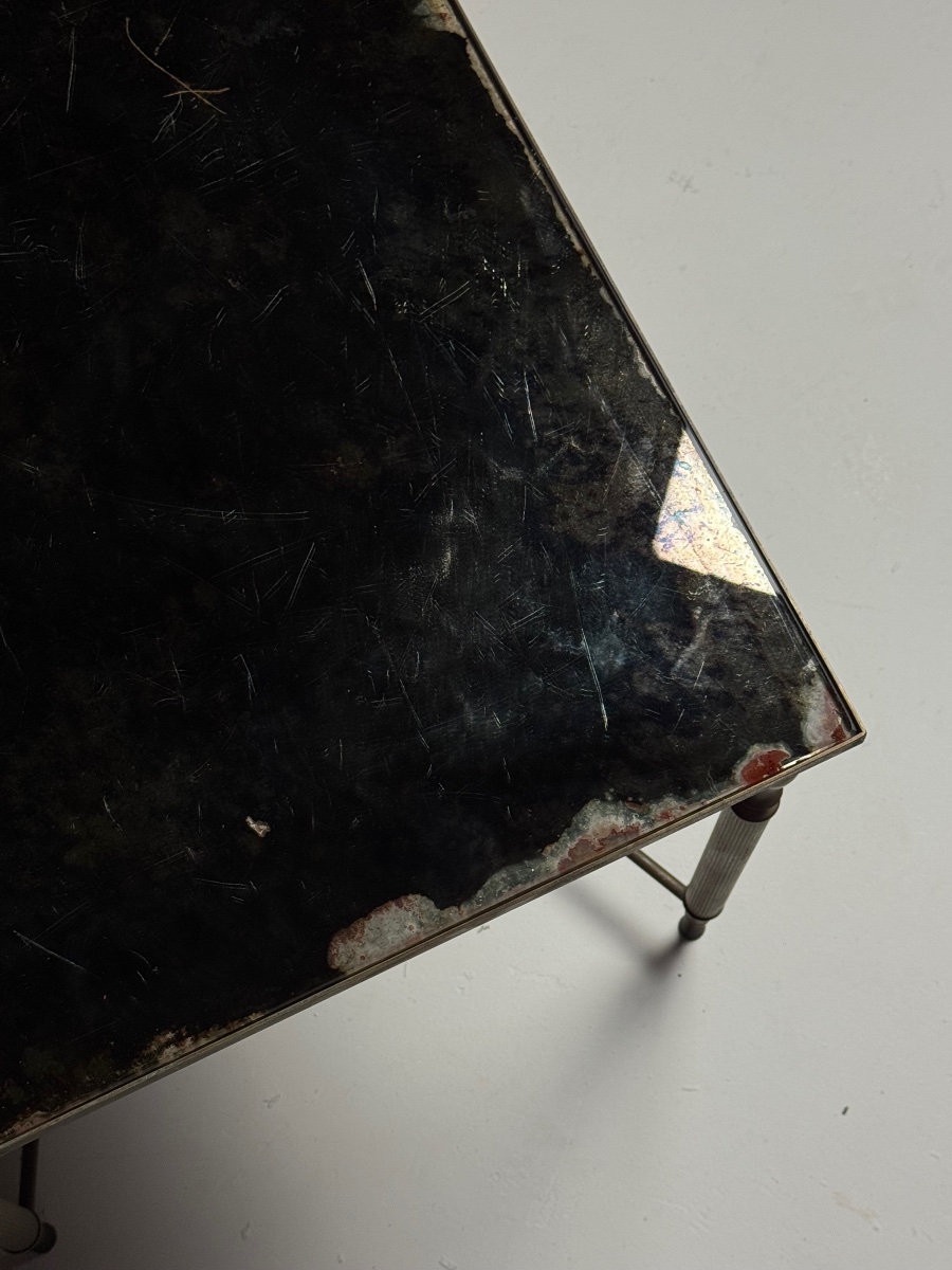 Table basse des années 60 avec miroir-photo-4