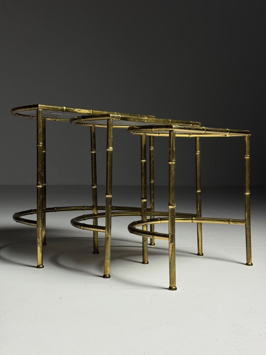 Faux Bamboo Nesting Tables -photo-2