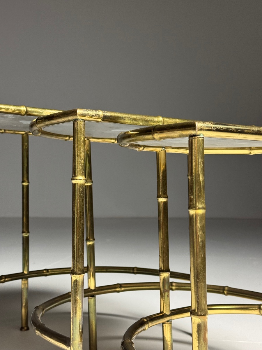 Faux Bamboo Nesting Tables -photo-3