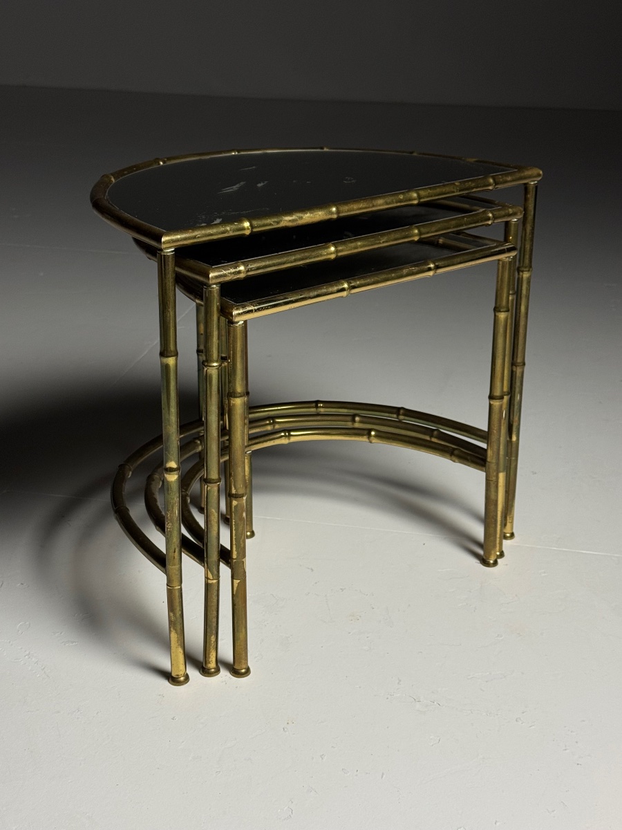 Faux Bamboo Nesting Tables -photo-2