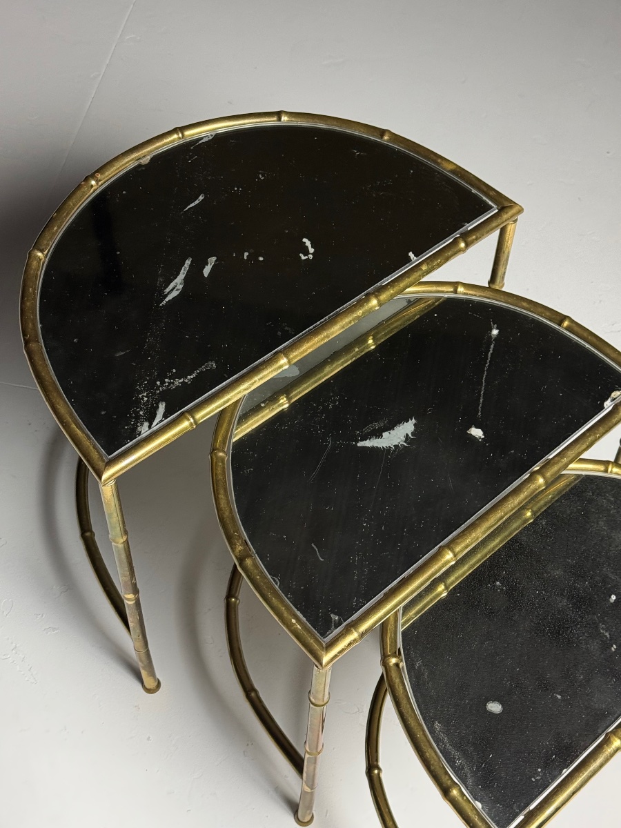 Faux Bamboo Nesting Tables -photo-3