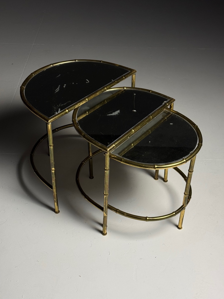 Faux Bamboo Nesting Tables -photo-4