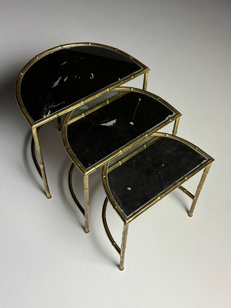 Faux Bamboo Nesting Tables 
