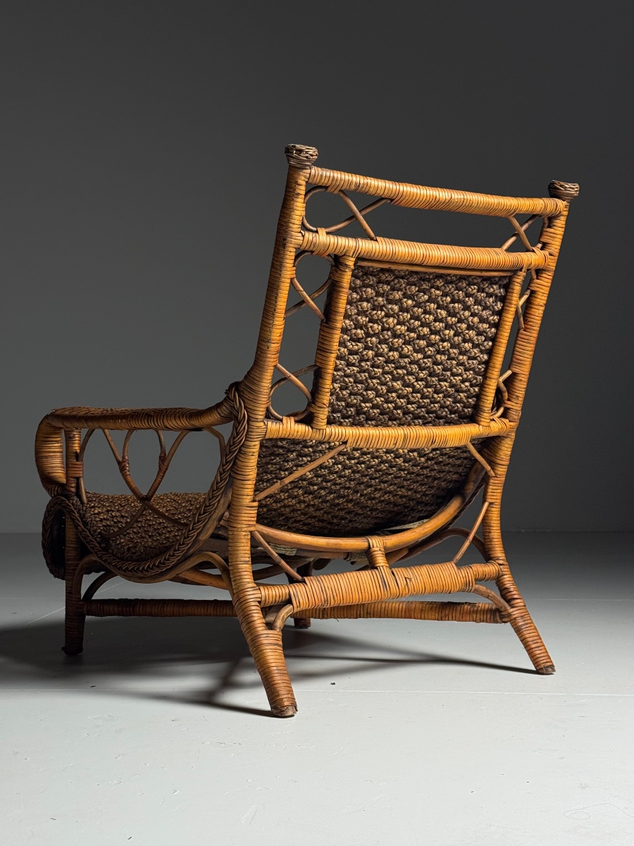 1950s Rattan Armchair-photo-3