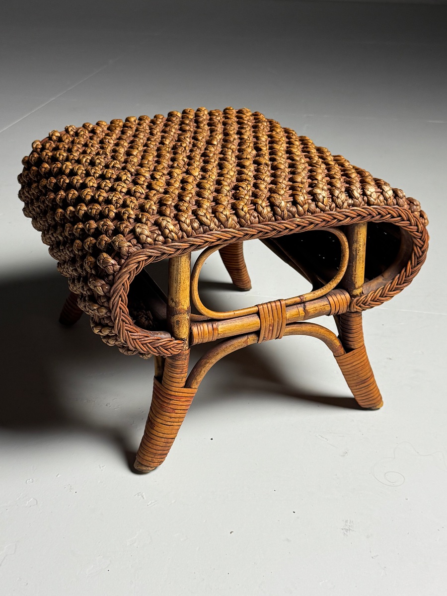 1950s Rattan Armchair-photo-4