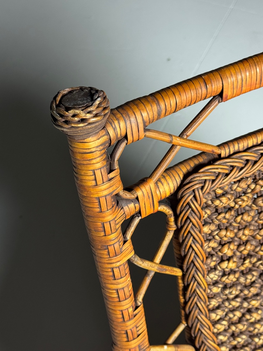 1950s Rattan Armchair-photo-6