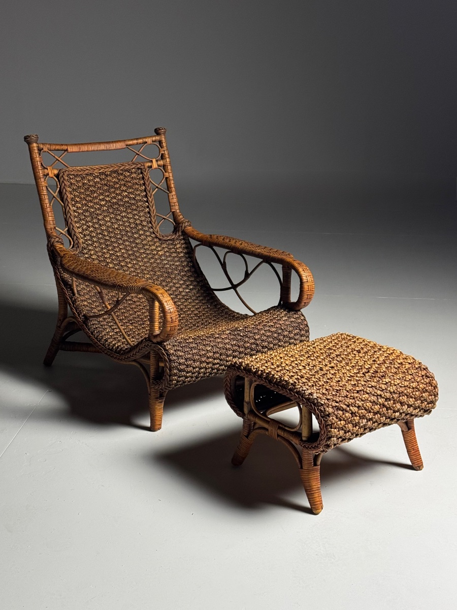 1950s Rattan Armchair