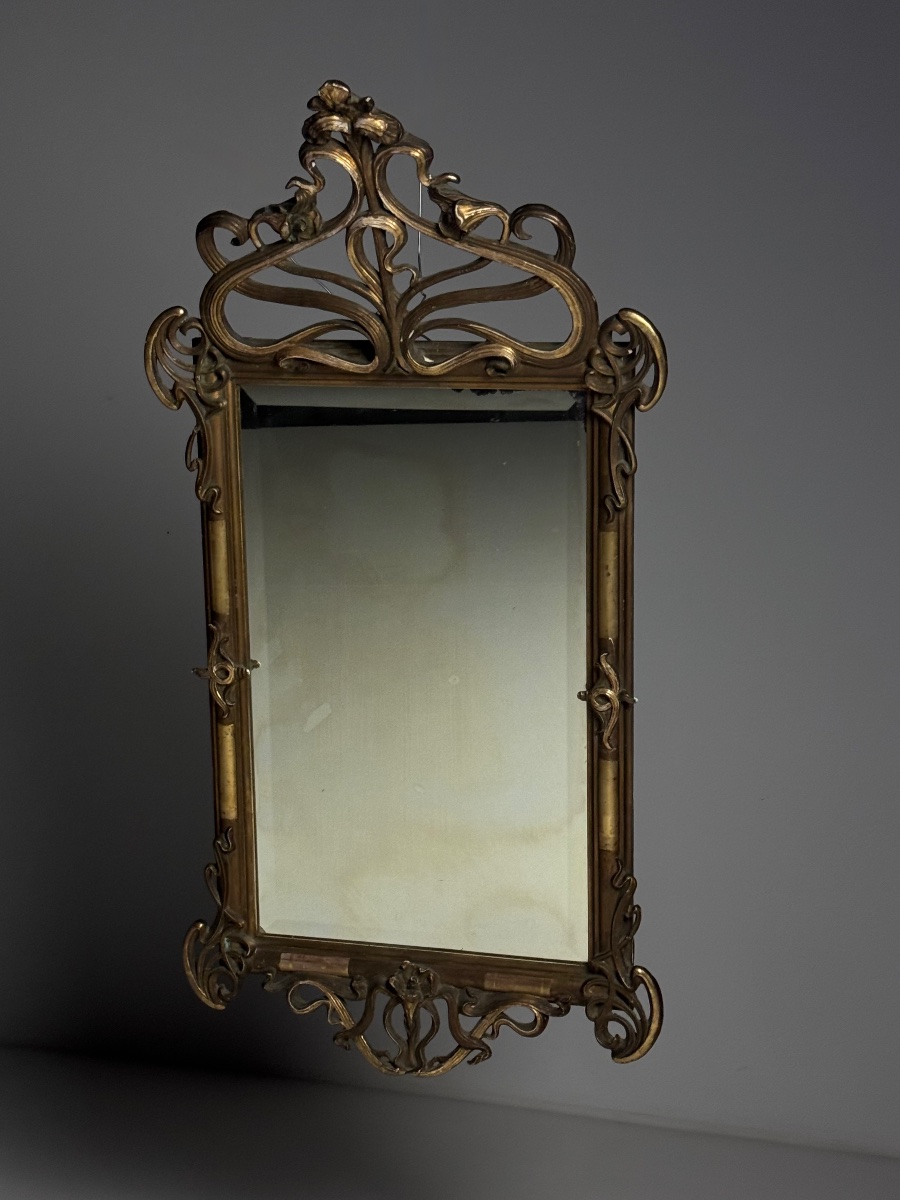 Art Nouveau Mirror, Circa 1900-photo-2