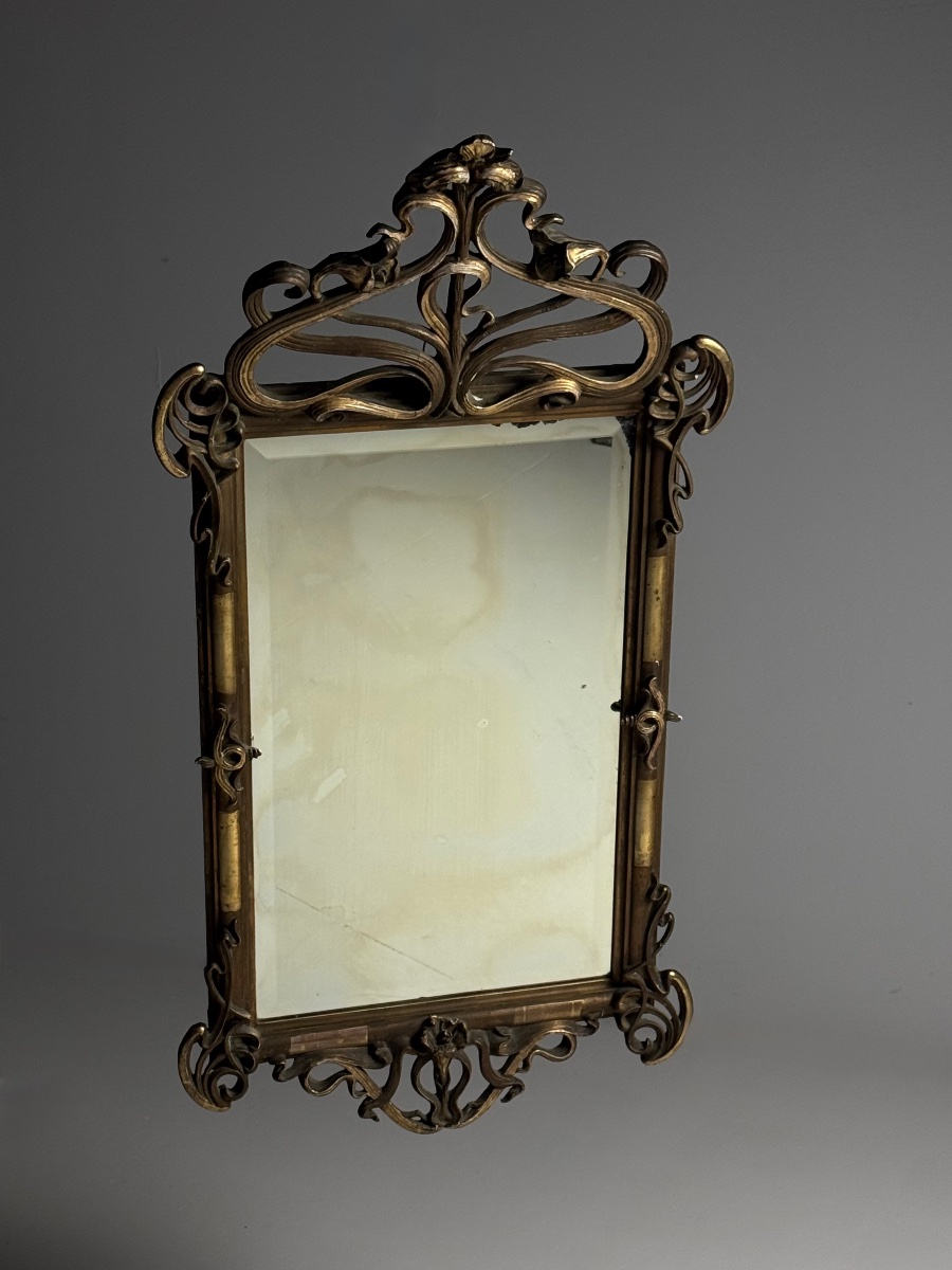 Art Nouveau Mirror, Circa 1900-photo-4